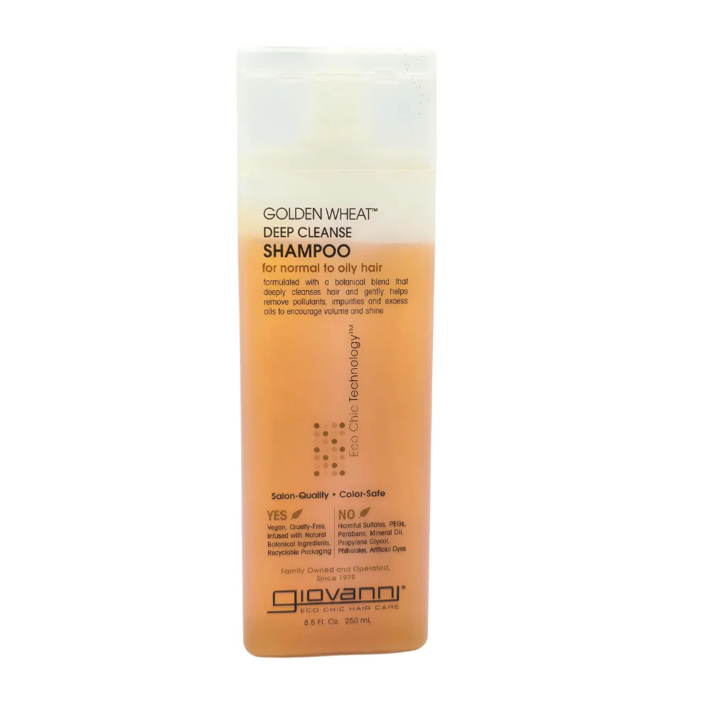Giovanni Eco Chic Golden Wheat Deep Cleanse Shampoo 250ml TARA 80% cantidad